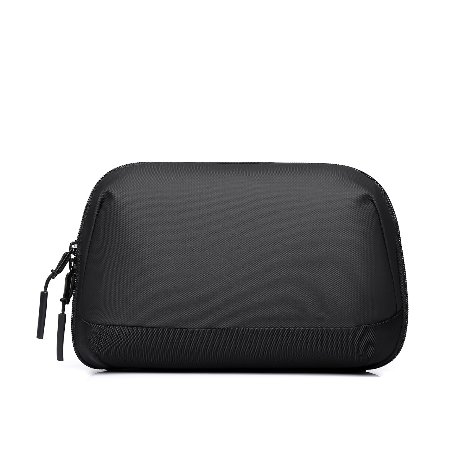 FANDARE Neceser Electrónico Viaje Bolsa Organizadora de Cables Negro | apertura 180° acceso total, correas elásticas fijan cables, cremallera y compartimentos anti-enredos