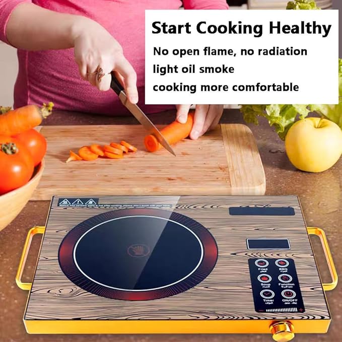 Estufa Vitrocerámica 1 Puesto 36 cm De piso 110V miniatura 5