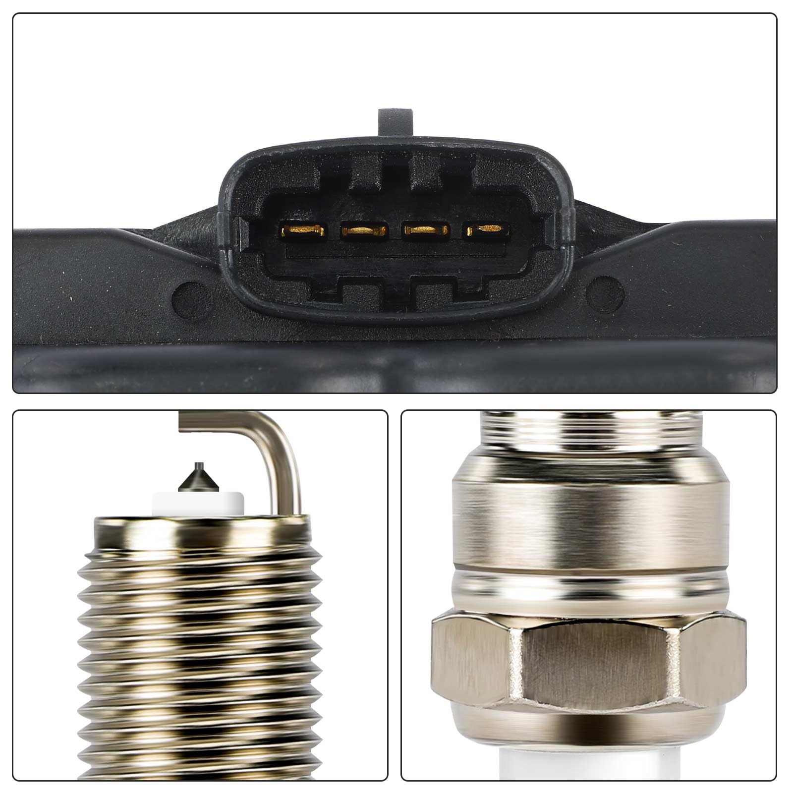 Frankberg 3 bobine di accensione + 6 candele per benzina 0001587703 | Compatibile con: R.o.a.d.s.t.e.r Coupé 452, Cabrio 450, Fortwo Cabrio 450, R.o.a.d.s.t.e.r 452, Fortwo Coupé 450