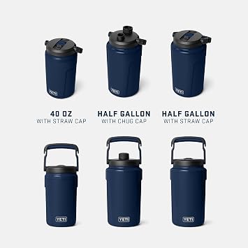 YETI Silo Half Gallon Insulated Straw Cap Water Jug Leakproof, Lightweight Sports Bottle with Fence Hook Handle Keeps Drinks Ice-Cold Ideal for Gym, Sports & Tournaments, Rescue Red