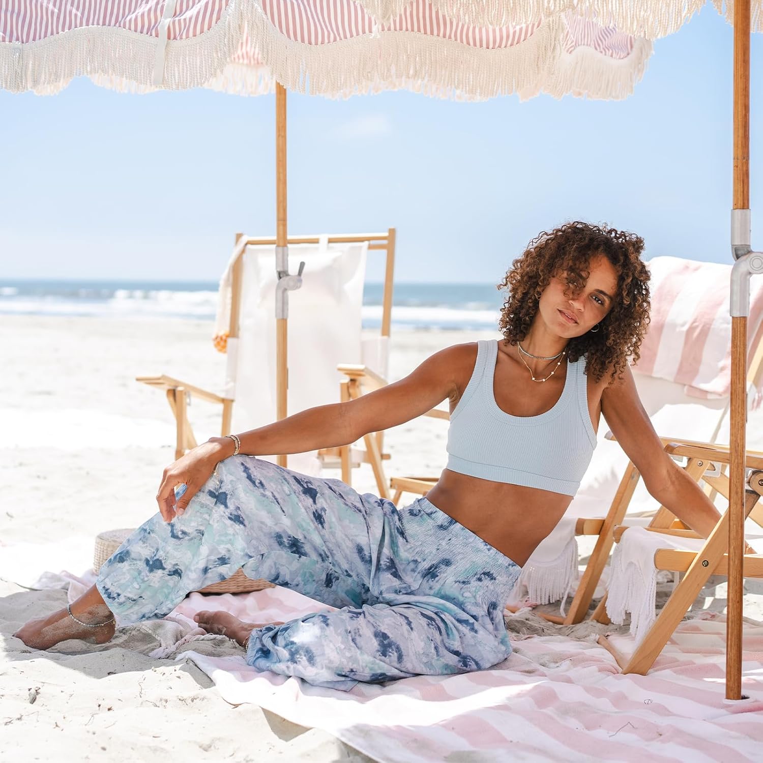 Lotus and Luna Women's Harem Pants Thai Pants for Beach & Lounge High Waisted Flowy Boho Pants Genie Pants Yoga Pants - Image 3