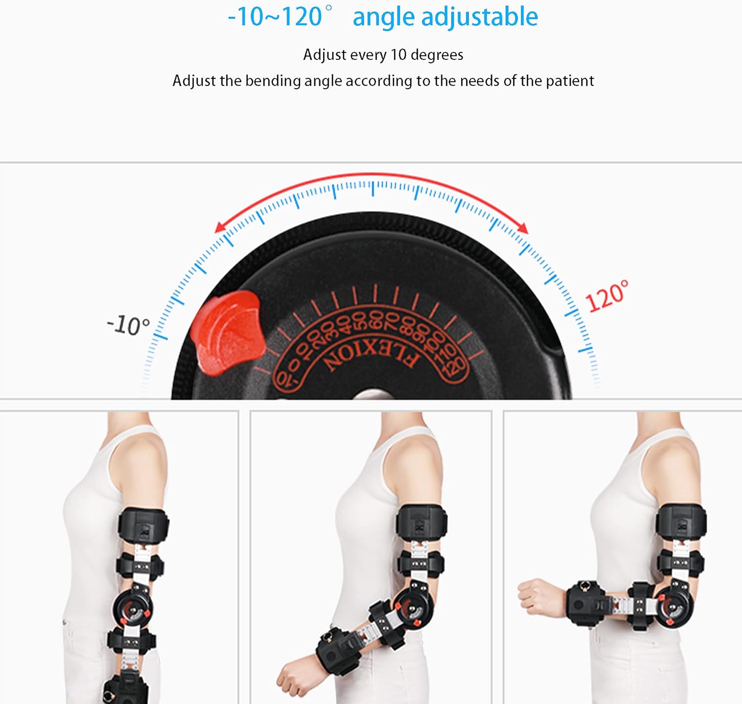 Hinged ROM Elbow Brace Strap for Elbow Fracture Rehabilitation Ligament Tendon Injury Recovery Pain Relief Support Post Op Injury Recovery Repairs and Dislocation by Brace Align,Right