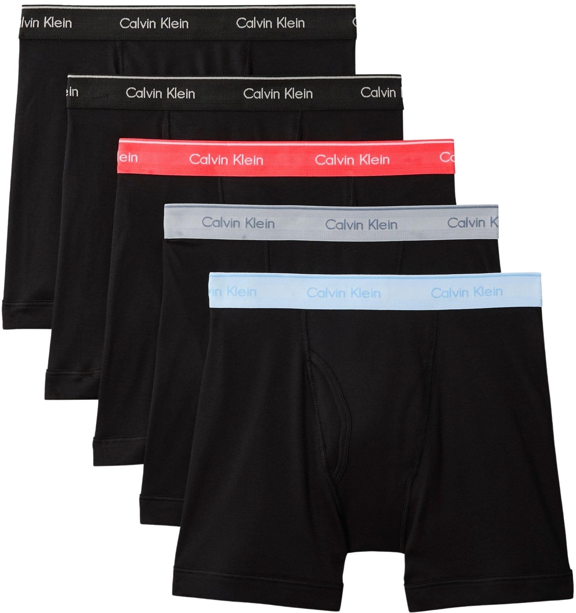 Calvin Klein Men BOXER BRIEF 5PK PINK (Black Bodies w/Black/Misty Grey/Pu) S