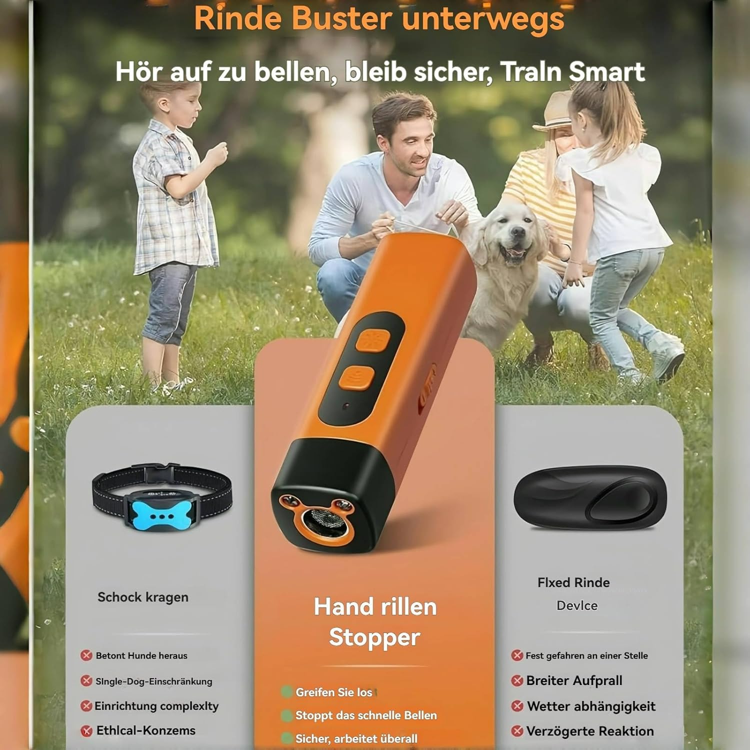 Ruhemeister Pro Ultraschall Anti-Bell Gerät - Hundetraining Für Ruhiges Zuhause