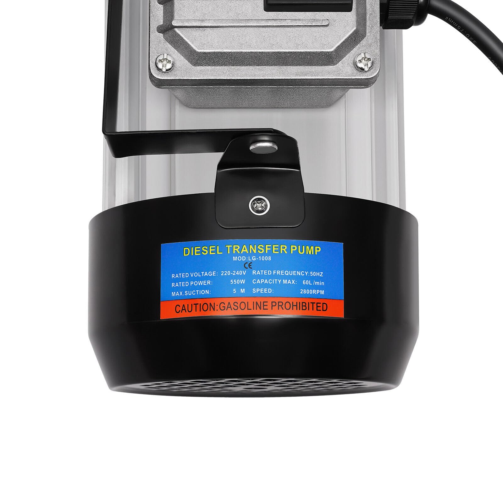 Diesel-Umfüllpumpe 12V/230V Selbstansaugend - 60L/min, 550W, Mit Filter, Für Heizöl, Diesel, Kerosin