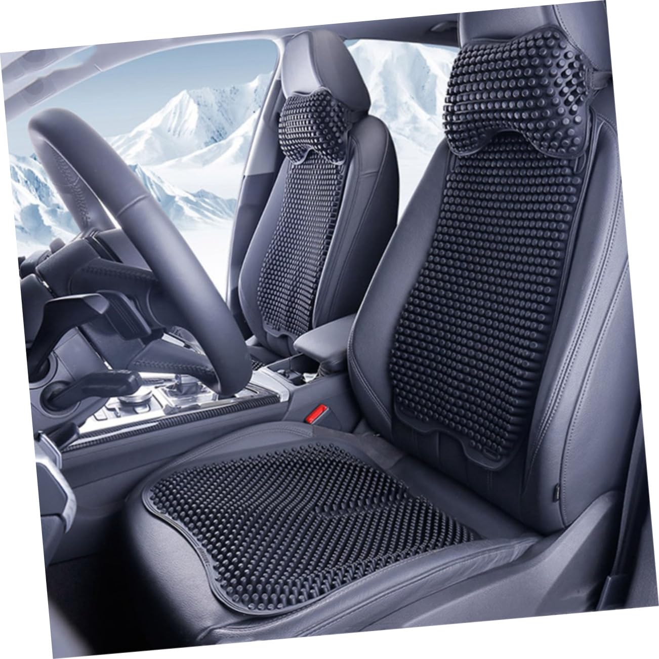 Cuscino Sedile Massaggiante in Silicone per Auto Nero | Traspirante, Antiscivolo e Confortevole, per Sedia o Panca, Design Pratico Unisex