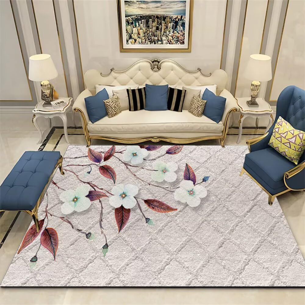 Tapis de salon lavable et résistant 200x250 cm pour décoration de chambre