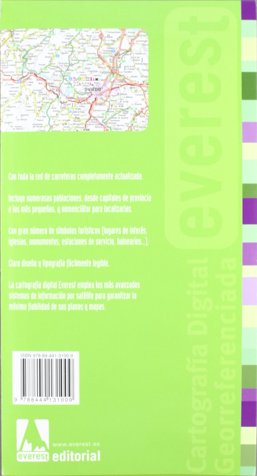 Mapa de carreteras de Asturias (Mapas provinciales / serie verde)