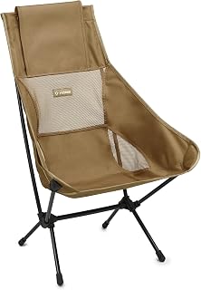 Helinox Chair Two - Silla de camping ultraligera, respaldo alto, plegable, color marrón coyote