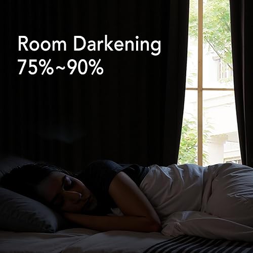 Miniatura 2 de Treatmentex - Cortinas de terciopelo negro para ventanas de dormitorio y oficina, de 84" de largo, cortinas decorativas que oscurecen la habitación