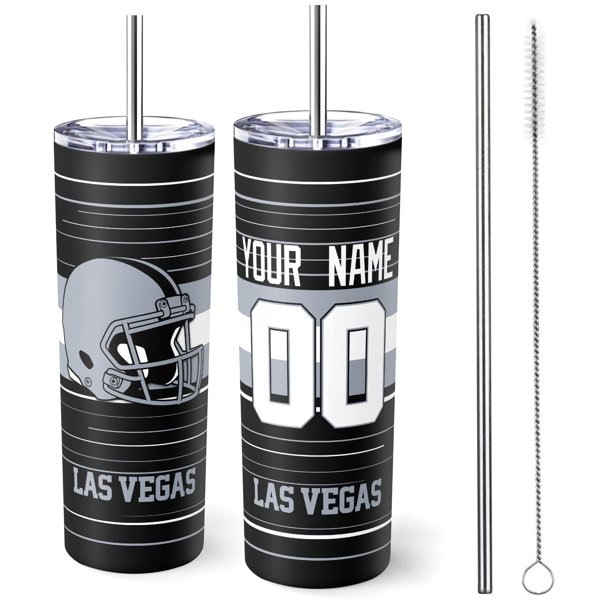Las Vegas Tumbler 20oz Travel Mug Custom Name and Number Gifts