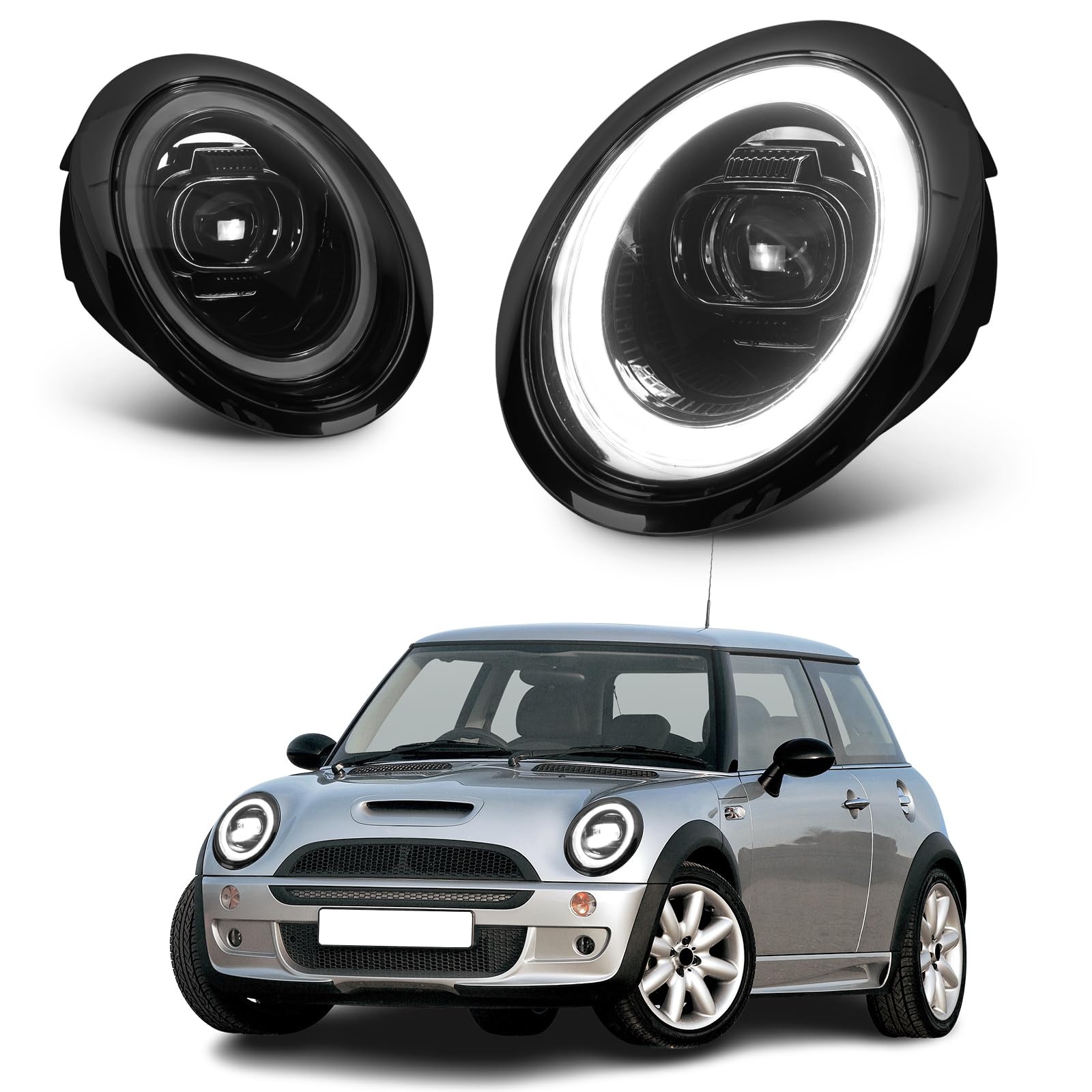 Amazon.com: Archaic Headlights Compatible for Mini Coopers R50 R52