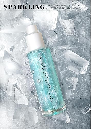 Miniatura 7 de Spray de purpurina corporal, brillo corporal de bronce hidratante, iluminador de brillo de brillo de secado rápido y no pegajoso para brillo facial