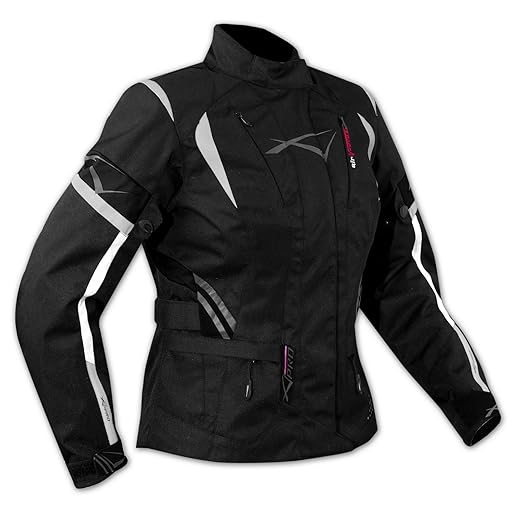 A-Pro Lady Giacca Moto Donna Impermeabile Termica Sfoderabile Protezioni CE Nero M