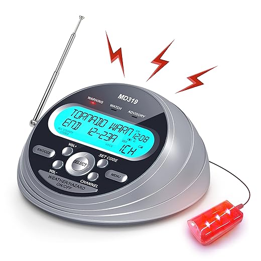 Emgykit NOAA Weather Alert Radio with S.A.M.E Localized Programming, 23 County Codes & 80 Emergency