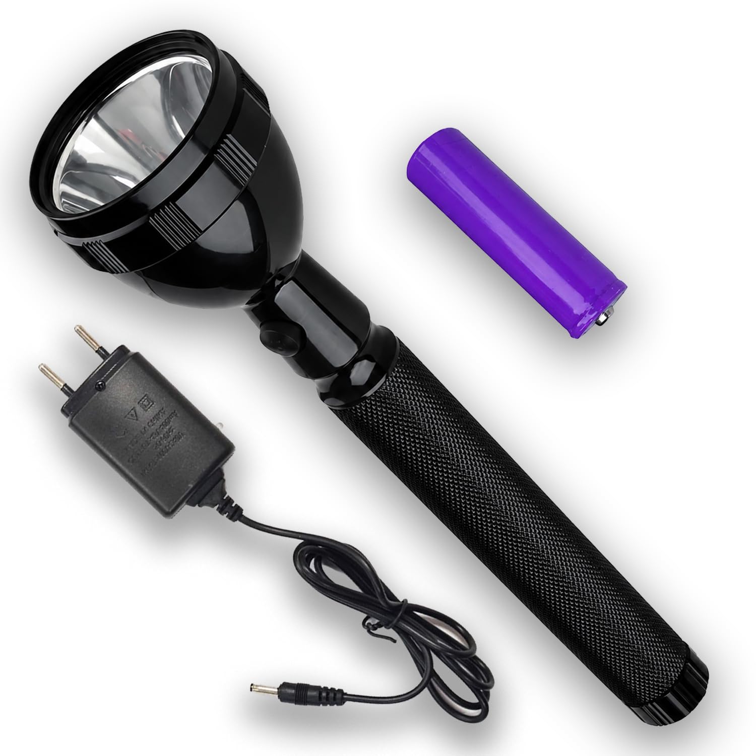 Dual Light Rechargeable Flashlight with Bright Front LED Beam and Rear Emergency Light, Portable Search Torch for Home, Study, Camping, Outdoor Adventure, Fishing, Security Guard & Daily Carry-image-14