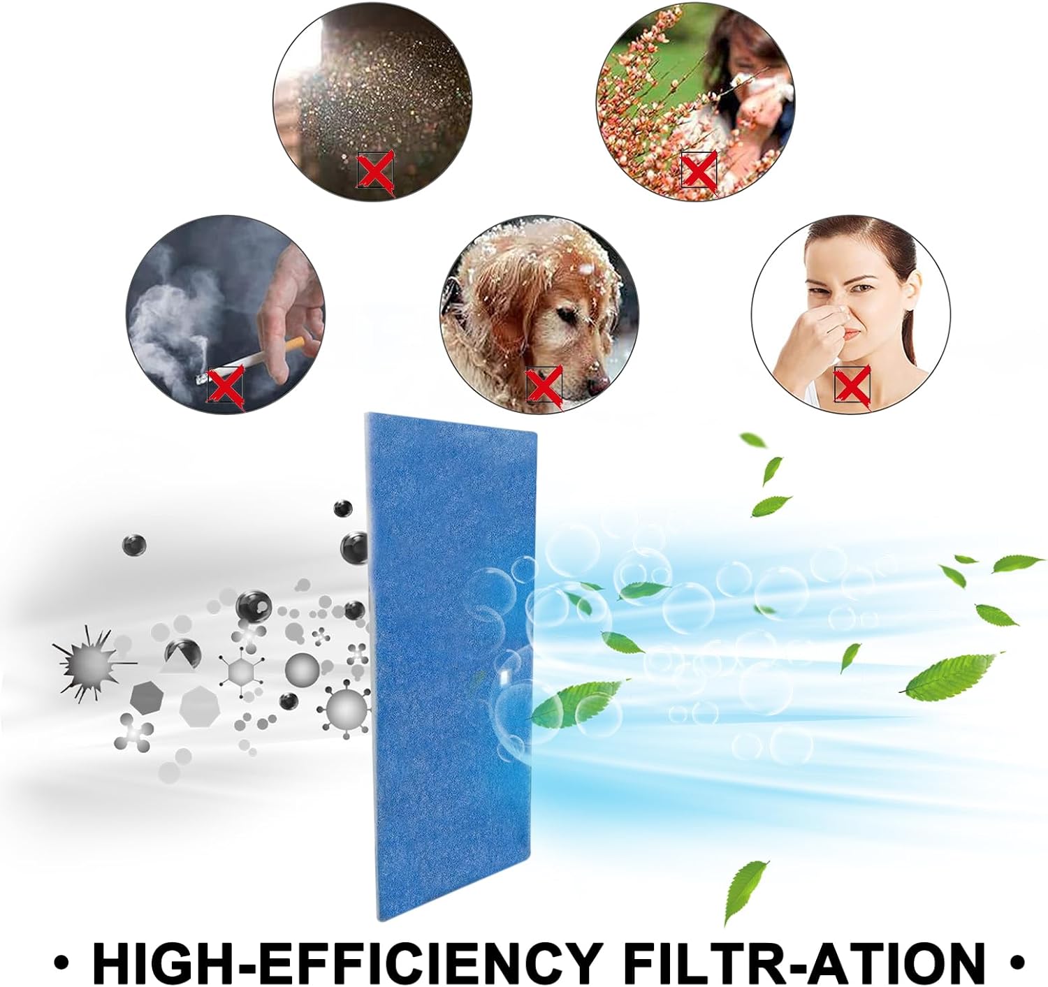 RV Air Conditioner Filter, 6" x 14" RV AC Air Conditioner Grille Vent Replacement Filters For Coleman Mach Unit MERV 8 Air Filter (4 Pack)