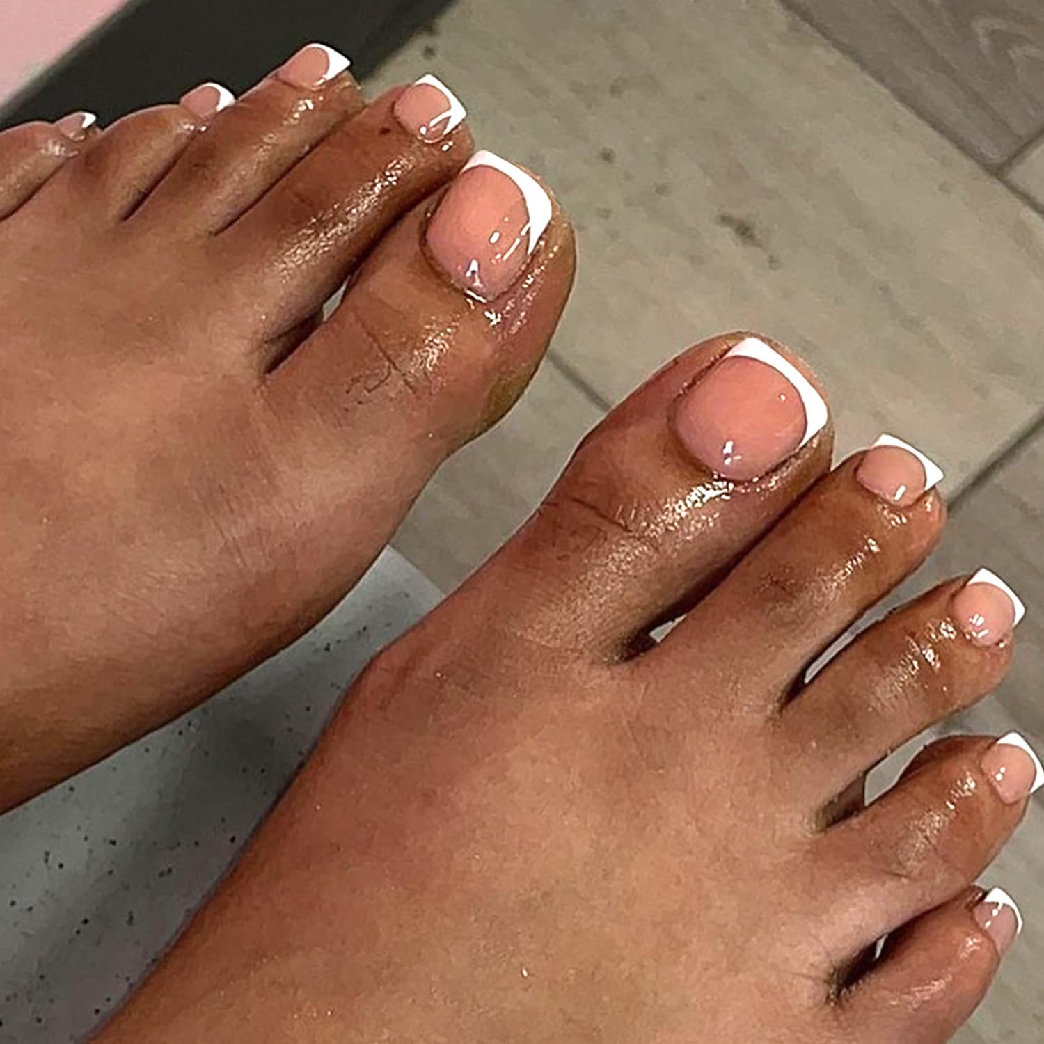 Yellow Lemon Press on Toenails Short Square Toenails Spring Summer ...