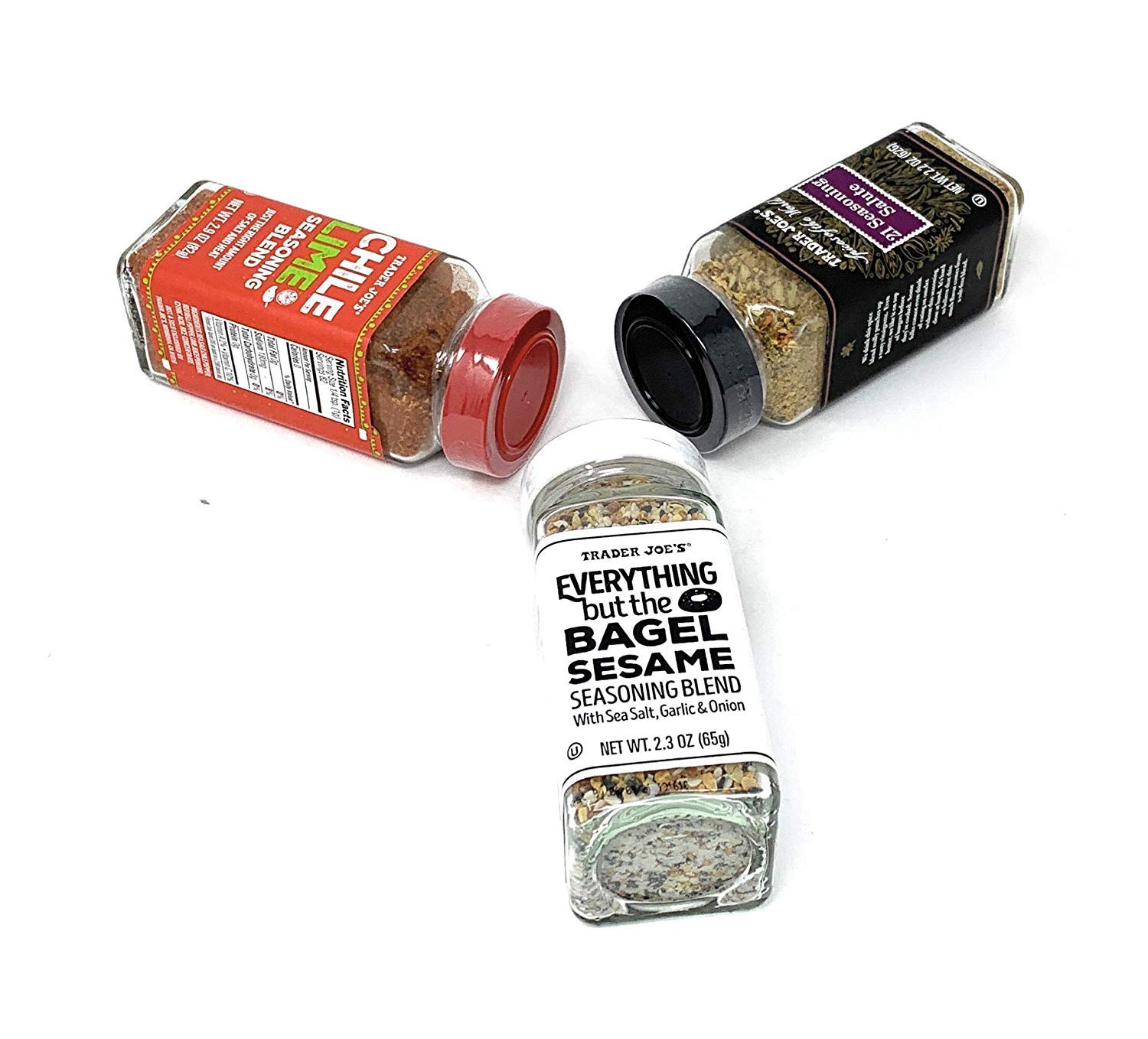 3 PACK - Trader Joe's Seasoning - 21 Salute Seasoning , Chile Lime and Everything but the bagel Seas