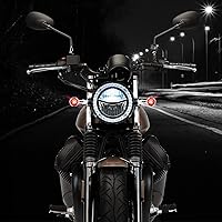 Vista 7 de DREAMIZER - Luces intermitentes para motocicleta cromadas, 15 LEDs, con forma de bala, luces indicadoras delanteras y traseras, luz roja ámbar