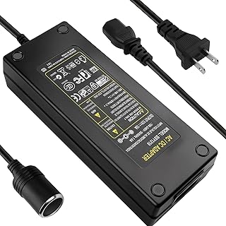 AC to DC Converter 10A/120W/8.5FT/110V to12V Adapter,Car Cigarette Lighter Adapter, AC/DC Power Supply Plug Transformer for Inflator,Car Refrigerator,and Other Car Devices
