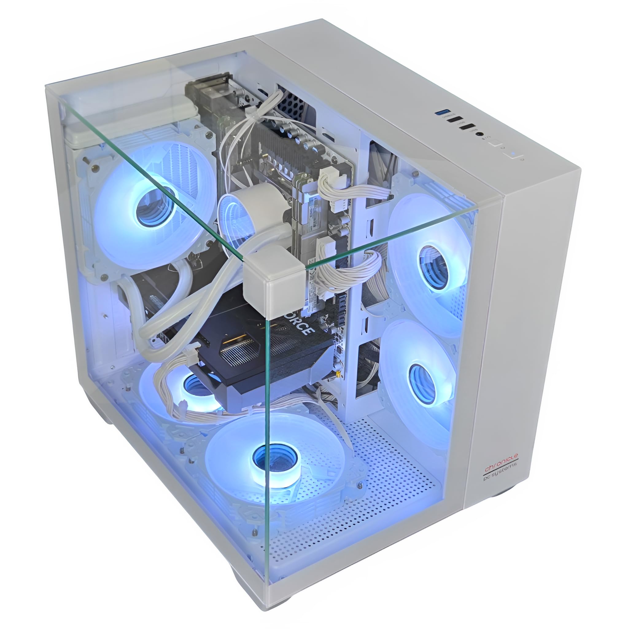 Gaming PC Phantom White | NVIDIA RTX 3050 | 12 Core | RGB Lüfter mit Fernbedienung | Wasserkühlung | WLAN | Windows 11 (64GB RAM 1TB SSD)