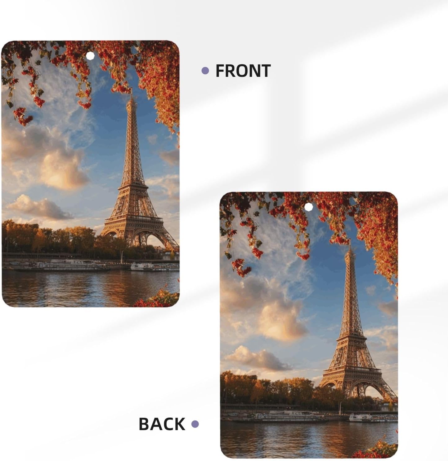 Car Air Freshener 24 PCS eiffel tower paris autumn Hanging Car Air Fresheners Auto Interior Decor Card Freshener Strong Scented Card Lavender Cars Scents for Office Bedroom Close Drawer Rectangle