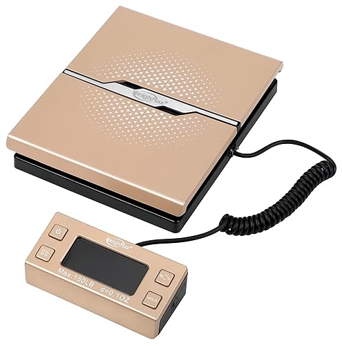 Miniatura 4 de Weighmax W-8809 150 libras x 01 onzas - Báscula digital de envío y postal con pantalla extendida dorado batería y adaptador de CA incluidos