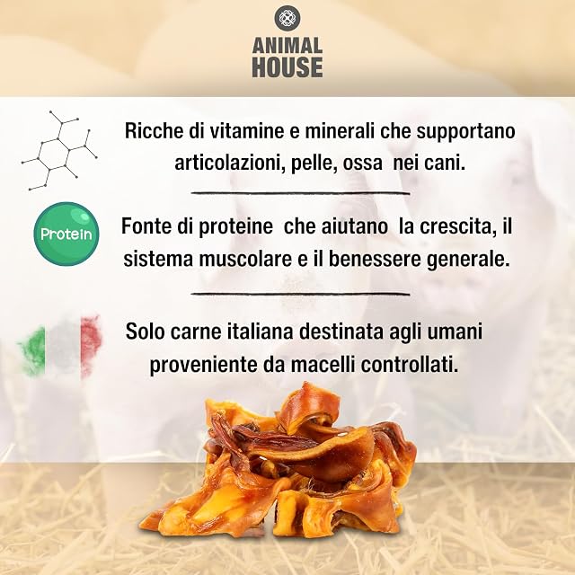 Foto 3 de 6 de Animal House - Recortes de Orejas de Cerdo para Perros, Snack Natural Barf, Premio Masticable Rico…