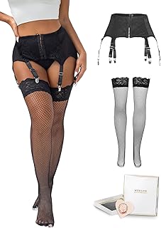 Porte-Jarretelles Sexy Femme Dentelle Porte Jarretelle Transparent avec 6 Pince Jarretière Grande taille Guêpière Vintage Taille Haute pour Lingerie Bas