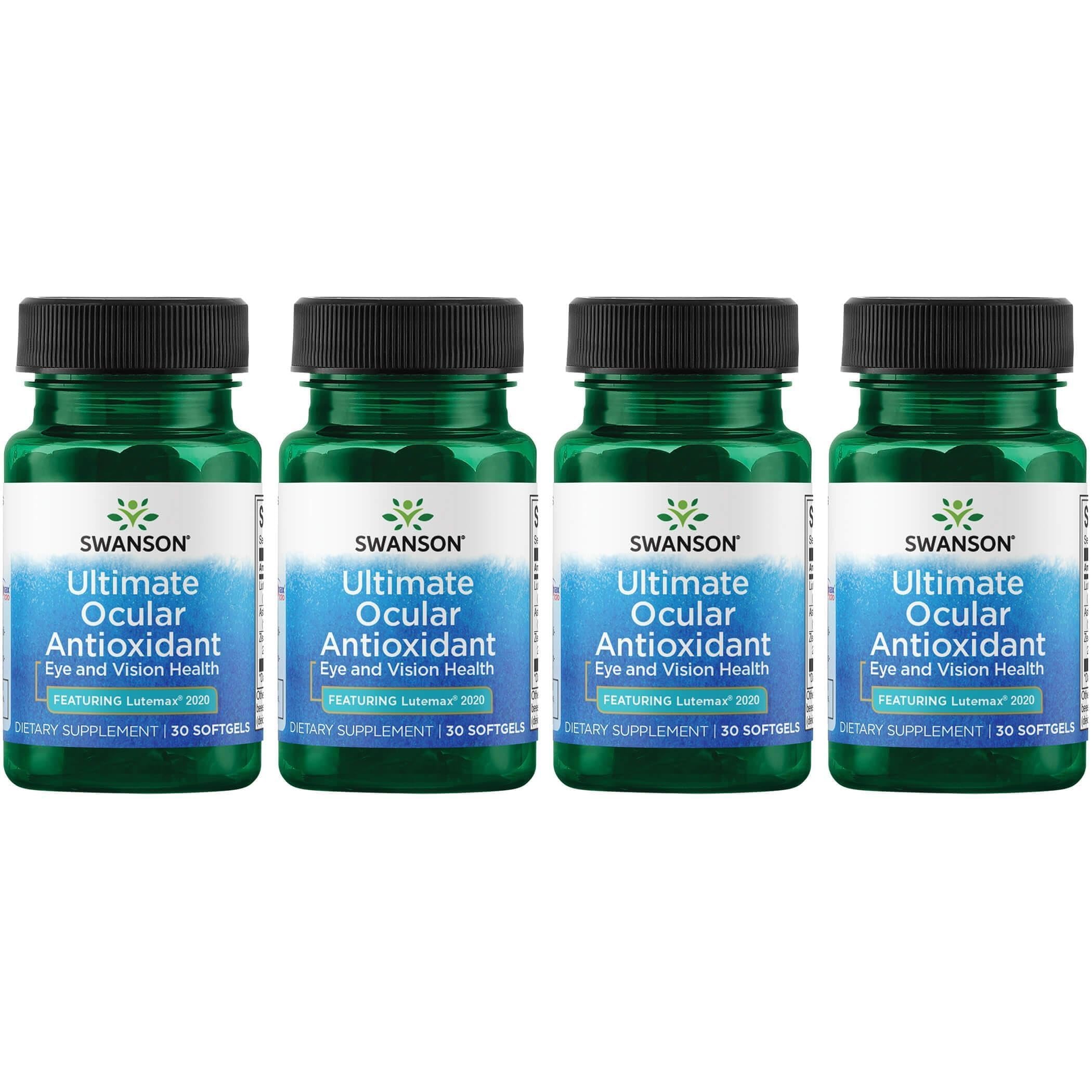 Swanson Ultimate Ocular Antioxidant, Lutemax 2020, 30 Sgels, 4 Pack 30 Count (Pack of 4)