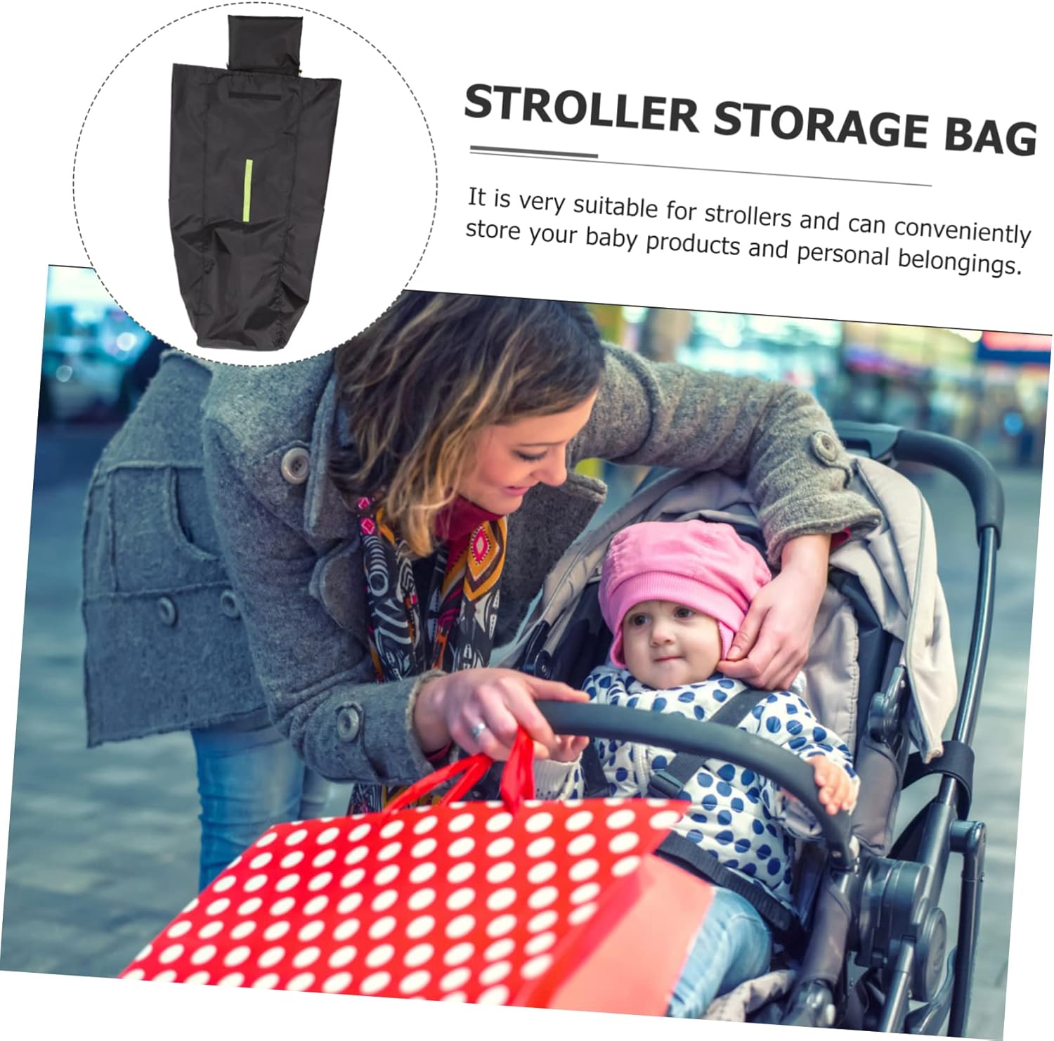 Stroller Storage Bag for Travel Multi-function Carrier Shoulder Strap for Airplane and Daily Use Compatible Strollers