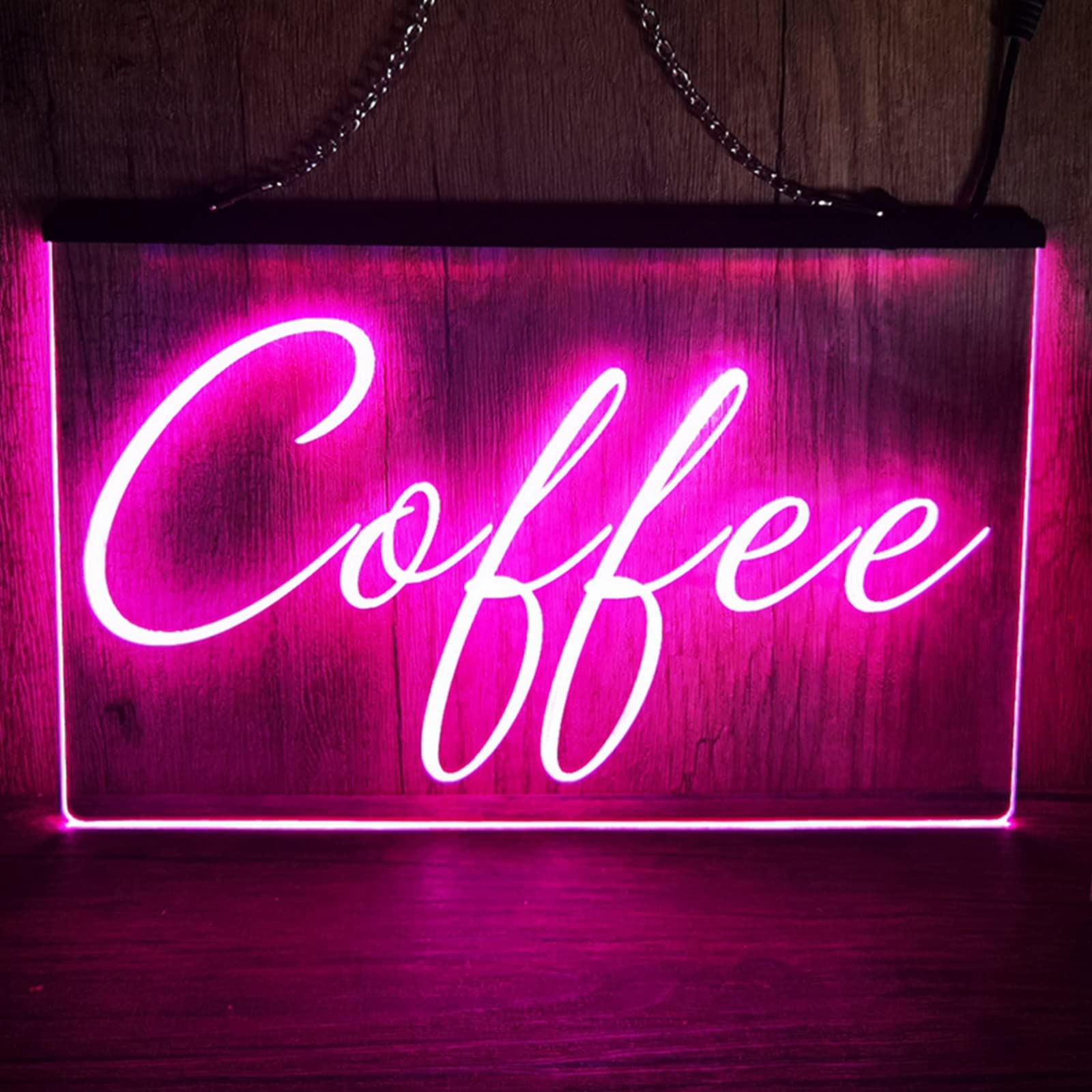 Kawiarnia neon LED, niestandardowe litery USB kawiarnia neony do dekoracji ścian pokoju 3D lampki nocne,Rgb,30x20cm