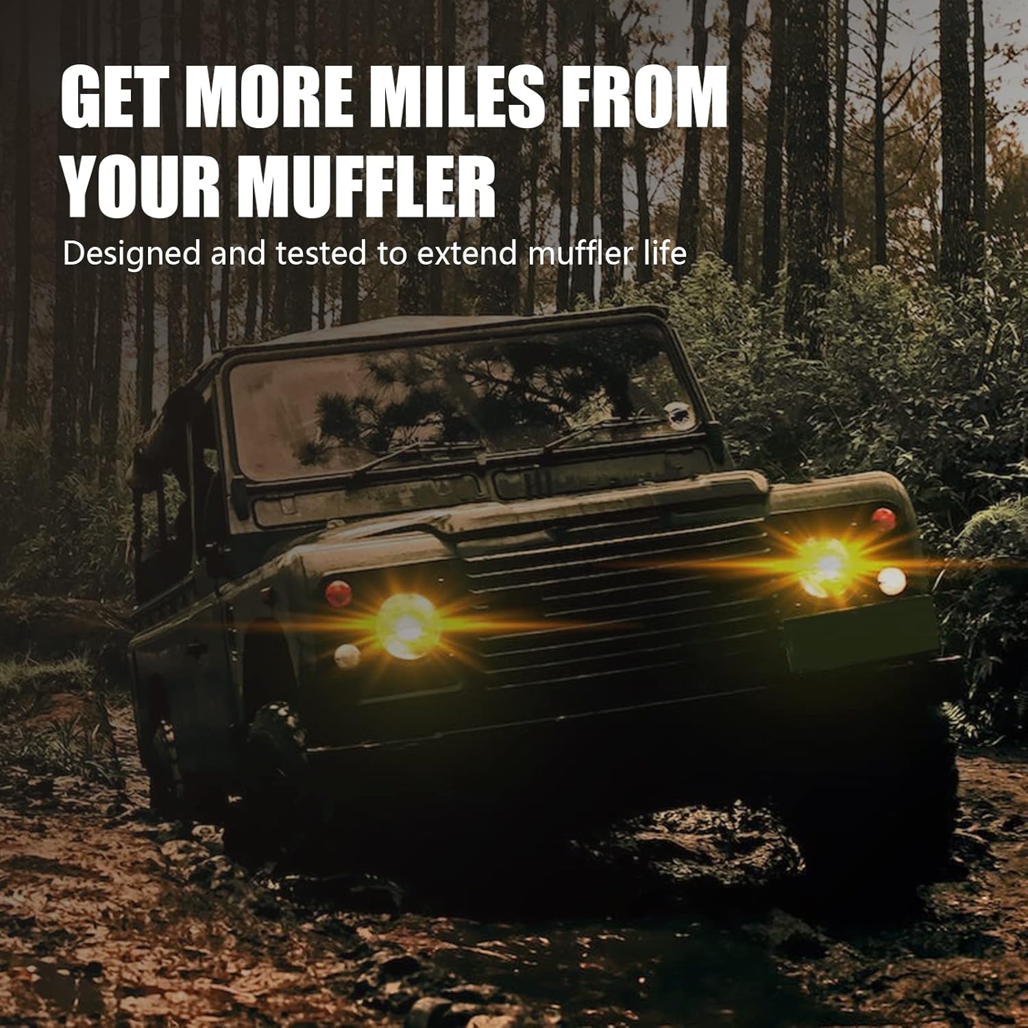 Direct-Fit Muffler 409S,2-Chamber Exhaust Muffler Kit Fits Exhaust 2009-2018 Dodge Ram 1500 Aggressive Series,Stainless Steel Performance 3''Inlet/2.25'' Y-pipe