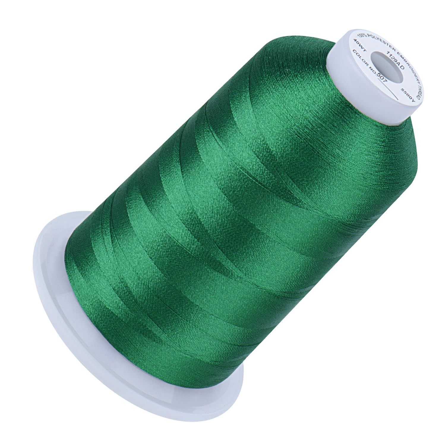 Simthread Embroidery Machine Thread 5000M 40WT Polyester, Leaf Green 509