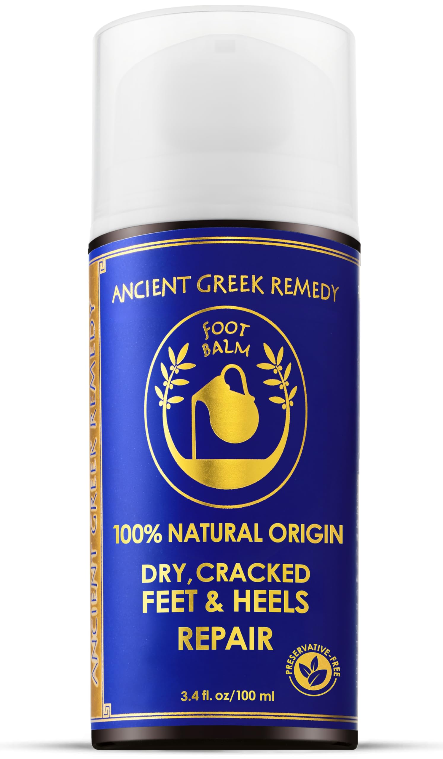 Dry Cracked Heels Repair | Organic Foot Cream for Dry Feet & Callus with Jojoba, Lavender, Almond, Olive & Vitamin E Oil | Natural Foot Balm & Moisturizer for Skin | Hydrating Foot Treatment | 3.4 oz