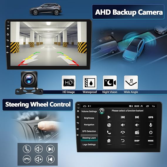 2G+64G Android 13 Car Stereo for Jeep Grand Cherokee 2014-2020with Wireless Carplay Android Auto,9.7 HD Touch Screen Tesla Style Car Radio with GPS/WiFi,Bluetooth,FM/RDS Radio,SWC+AHD Backup Camera