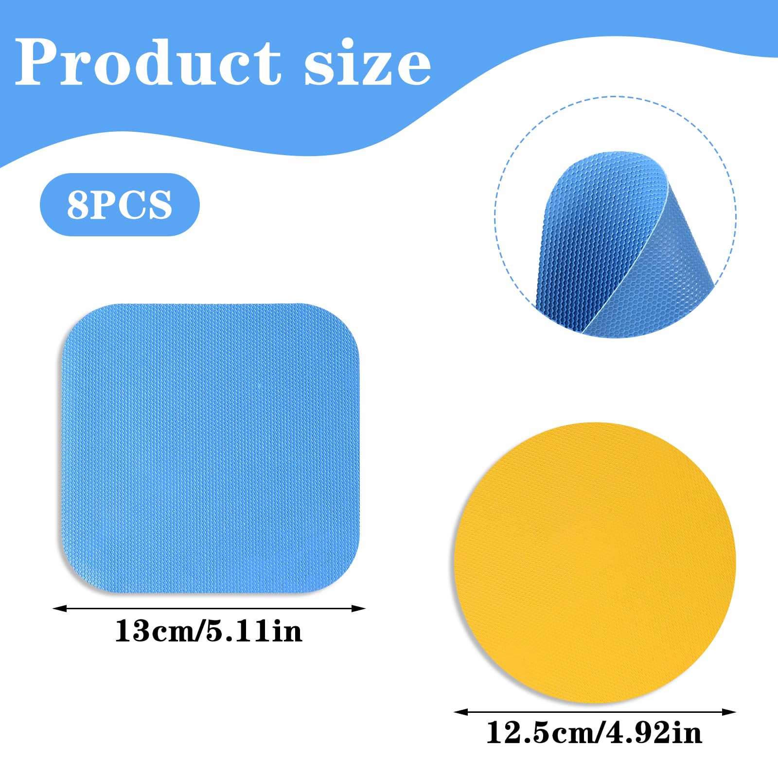 8pcs Rubber Jar Opener Grippers,Multi-function Jar Opener Gripper Pad,Bottle Openers for Seniors Suffering from Weak Hands Arthritis