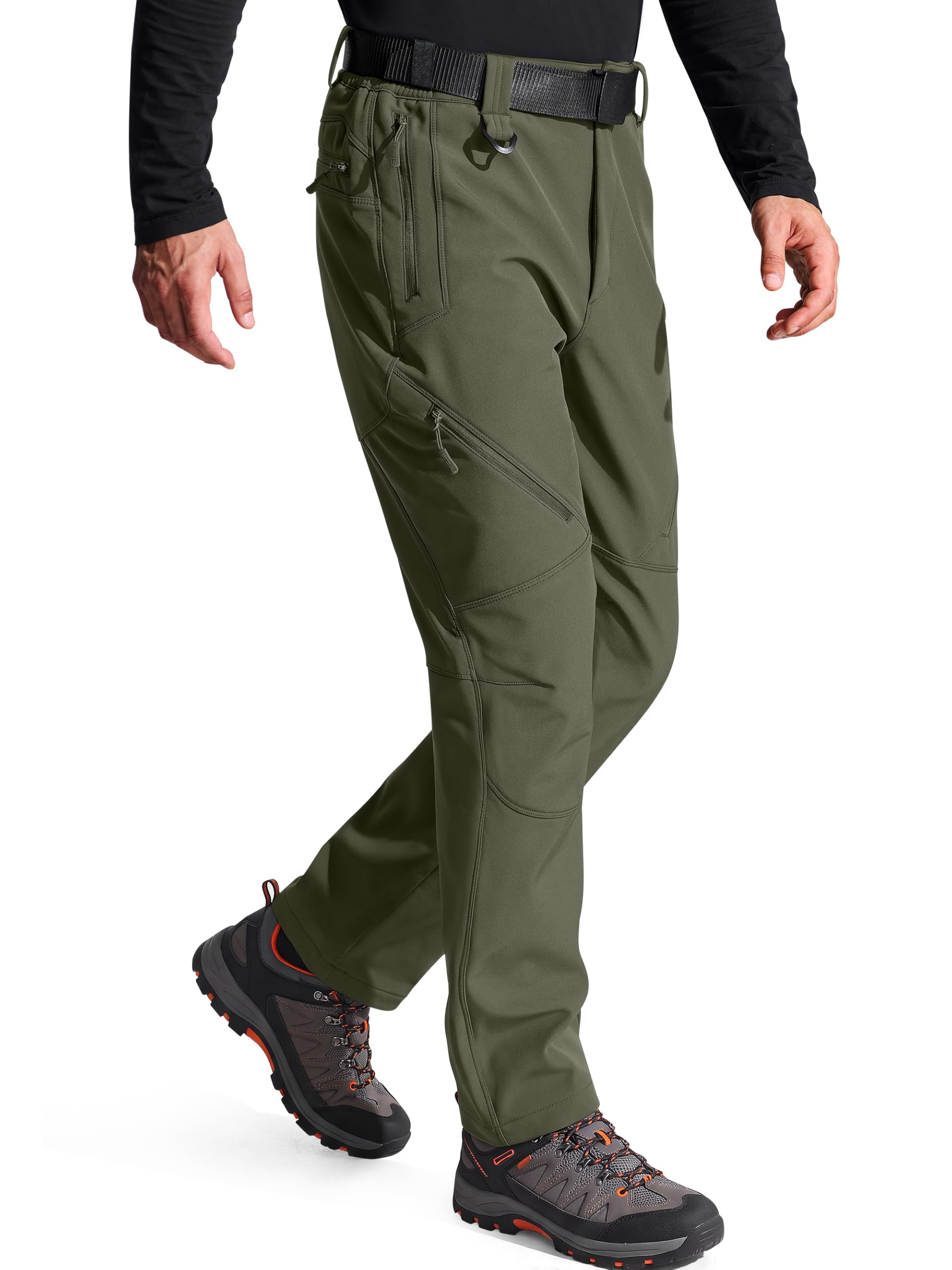 Free Soldier Pantaloni da Sci Impermeabili da Uomo, per Caccia, attività all'aperto, Antivento, in Softshell, per Arrampicata ed Escursionismo