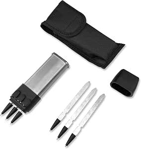 HUAAO Stainless Steel Ballistic Dart Launcher with 6 Darts