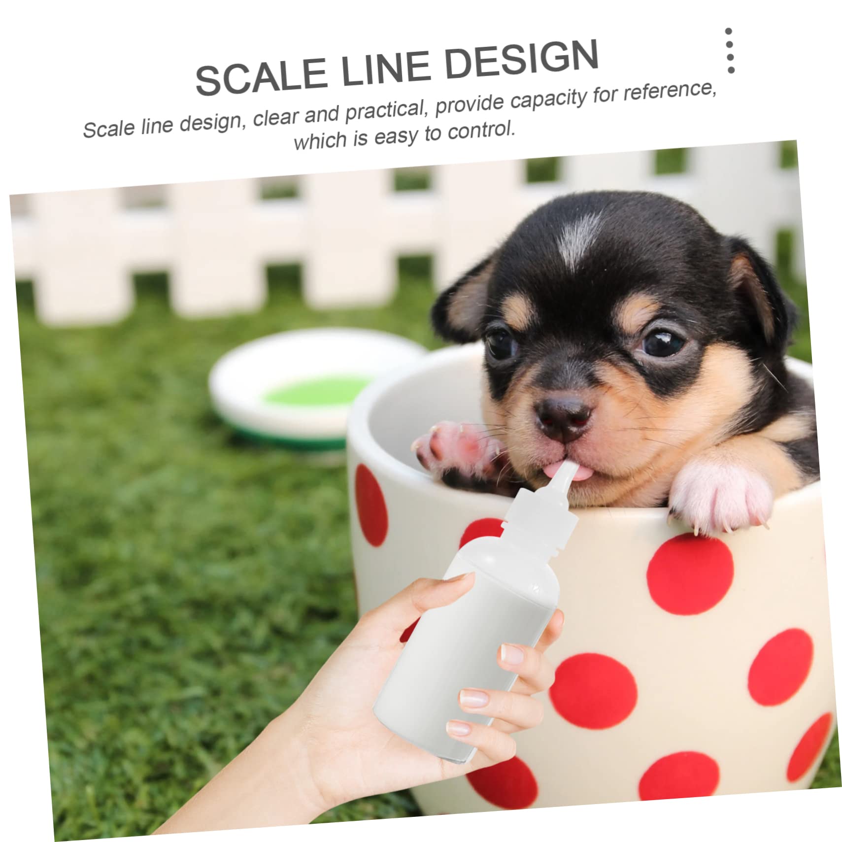 SEWOART Pet Nursers 4pcs Portable Reusable Silicone Kitten Bottles for Nursing Feeding