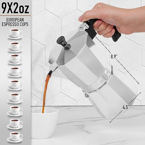 Miniatura 2 de Zulay Moka Pot - Cafetera para estufa de café expreso, a prueba de fugas, aluminio, fácil de limpiar, mango y perilla resistentes al calor, para un