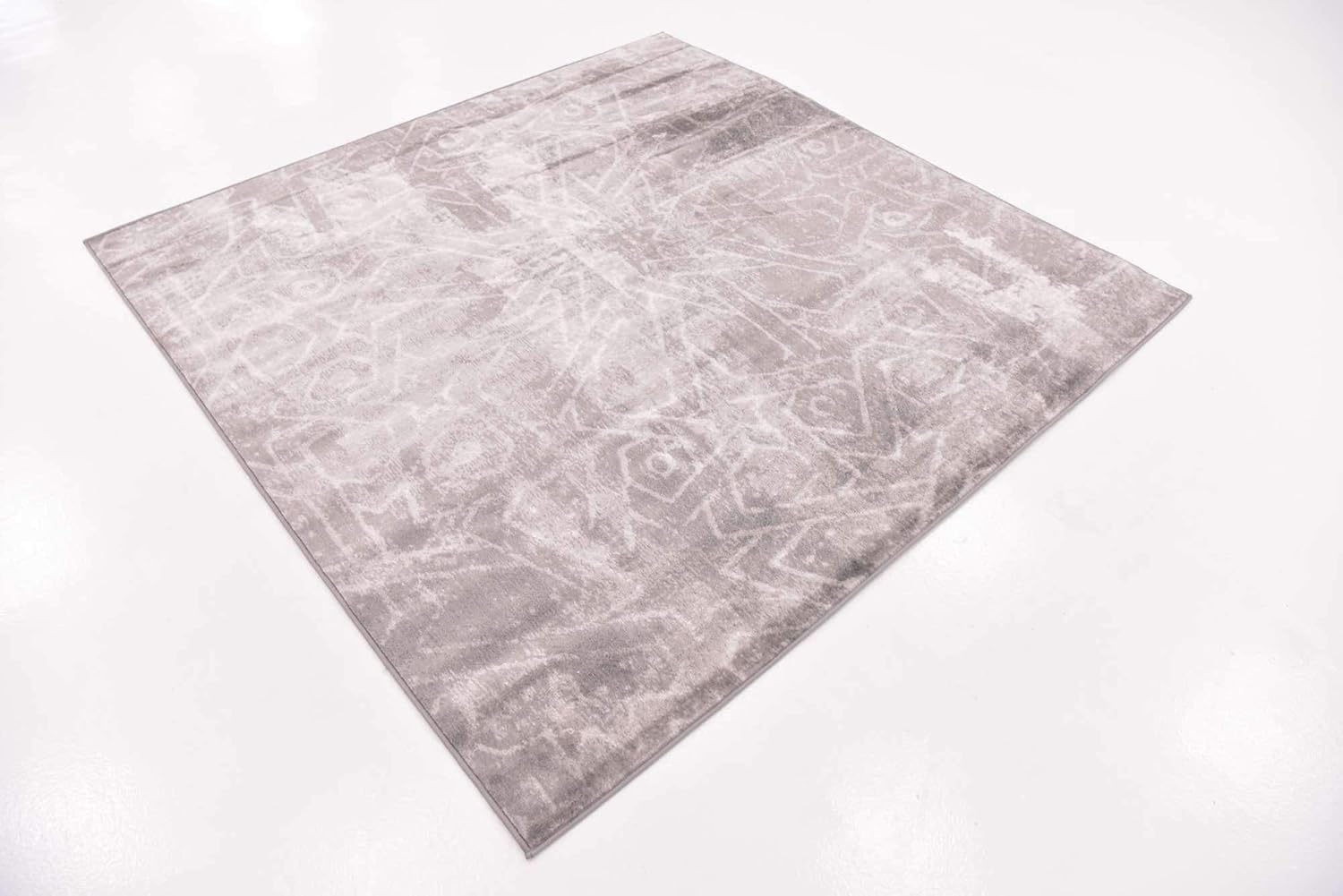 Unique Loom Sofia Collection Area Rug - Rainier (5' 4" Square, Dark Gray/ Gray)