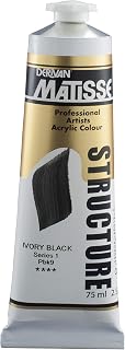 Matisse Structure Heavy Body Acrylic Paint High Viscosity Acrylics - 75 ml Tube - Ivory Black