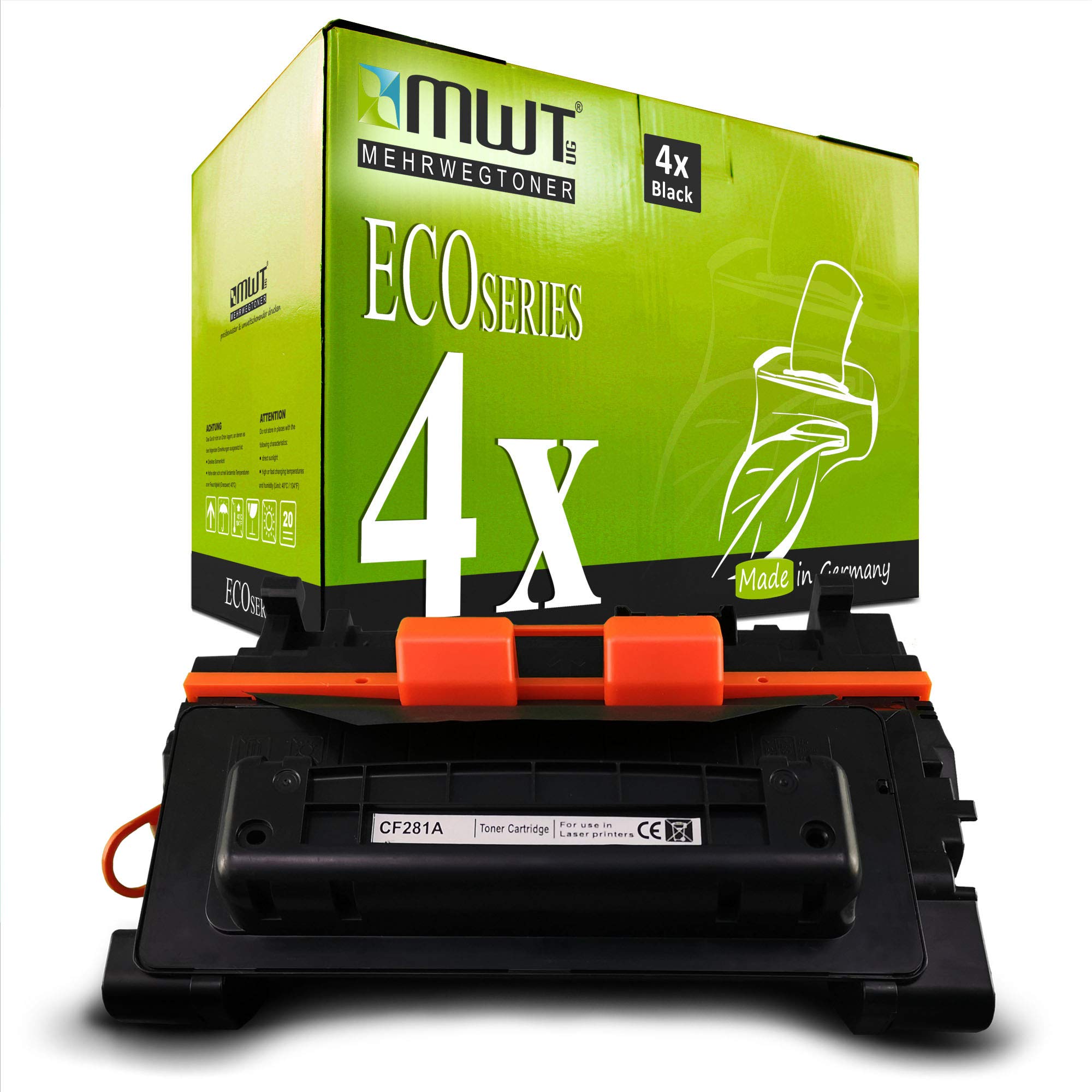 4x MWT Remanufactured Toner for HP LaserJet Enterprise M 605 606 630 hm f h x dn z n replaces CF281X