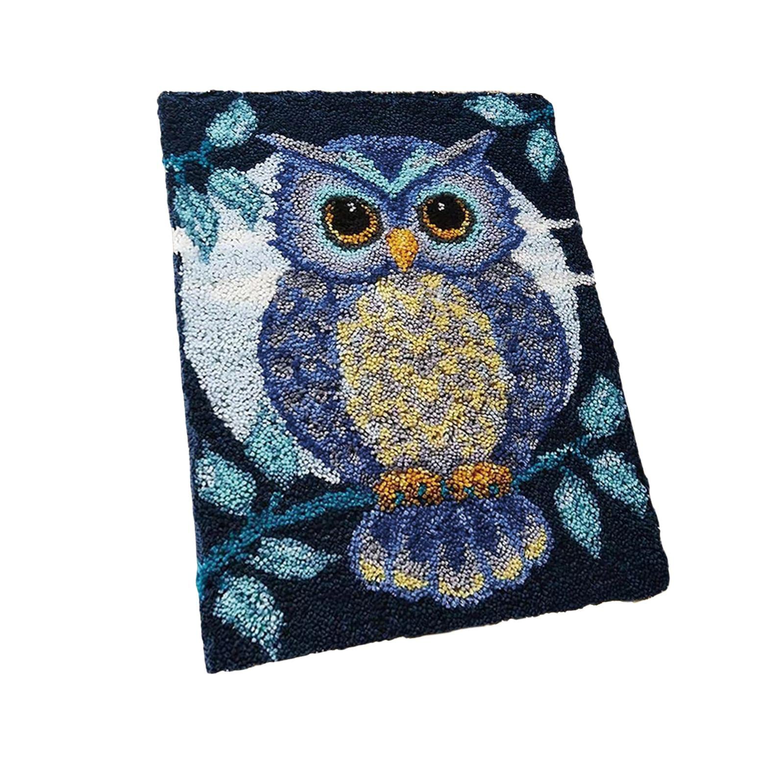 rockible Owl DIY Teppichherstellungsset 14 Bodenmatte Handarbeit Handgemachter Häkelteppich Kreatives Teppichherstellungsset Kits für