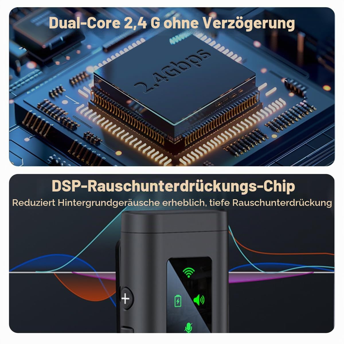 Sprachverstärker mit drahtlosem 2.4G Lavalier-Mikrofon - wiederaufladbarer Lautsprecher unterstützt Bluetooth, TF/SD-Karte - tragbarer Verstärker mit drahtlosem Mikrofon für Lehrer, Reiseleiter