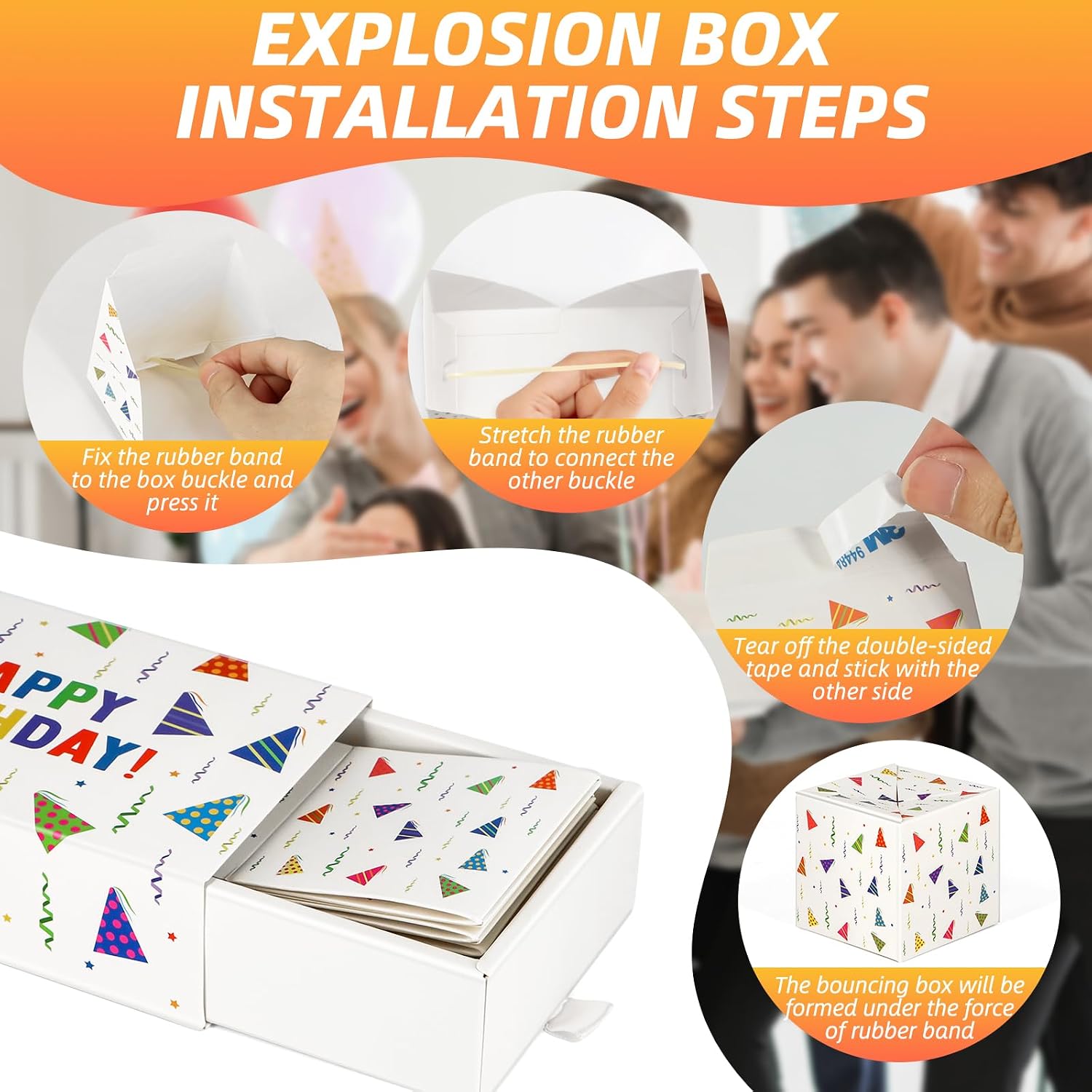 Happy Birthday Surprise Gift Box Explosion for Money, Money Gift Box ...