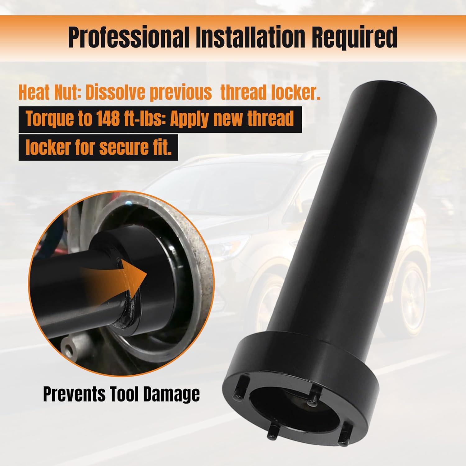 for Ford 6R140 Transmission Output Shaft Spanner Nut Tool for 2011-Up Gas & Diesel Models | Replace for T-1260/T-1260AC | Heavy Duty Manual Socket