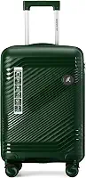 Mala de Bordo Mão 10kg Padrão ANAC Viagem em PP Rígido Rugoso Anti Arranhão e Ziper Duplo Antifurto Cadeado com Senha Sequence 20 (Verde)